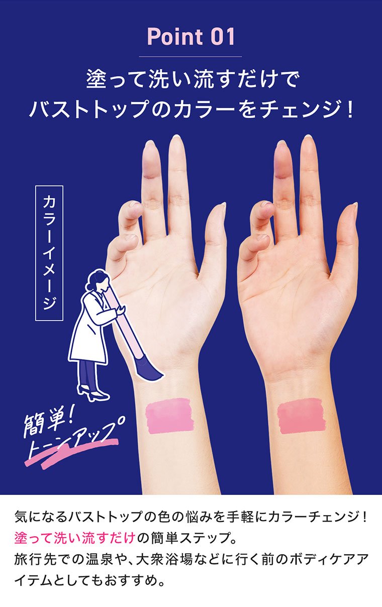 point1 塗って洗い流すだけでバストトップのカラーをチェンジ